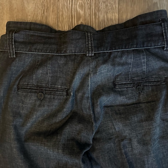 Express High Waist Belted Denim Trousers - Picture 3 of 4